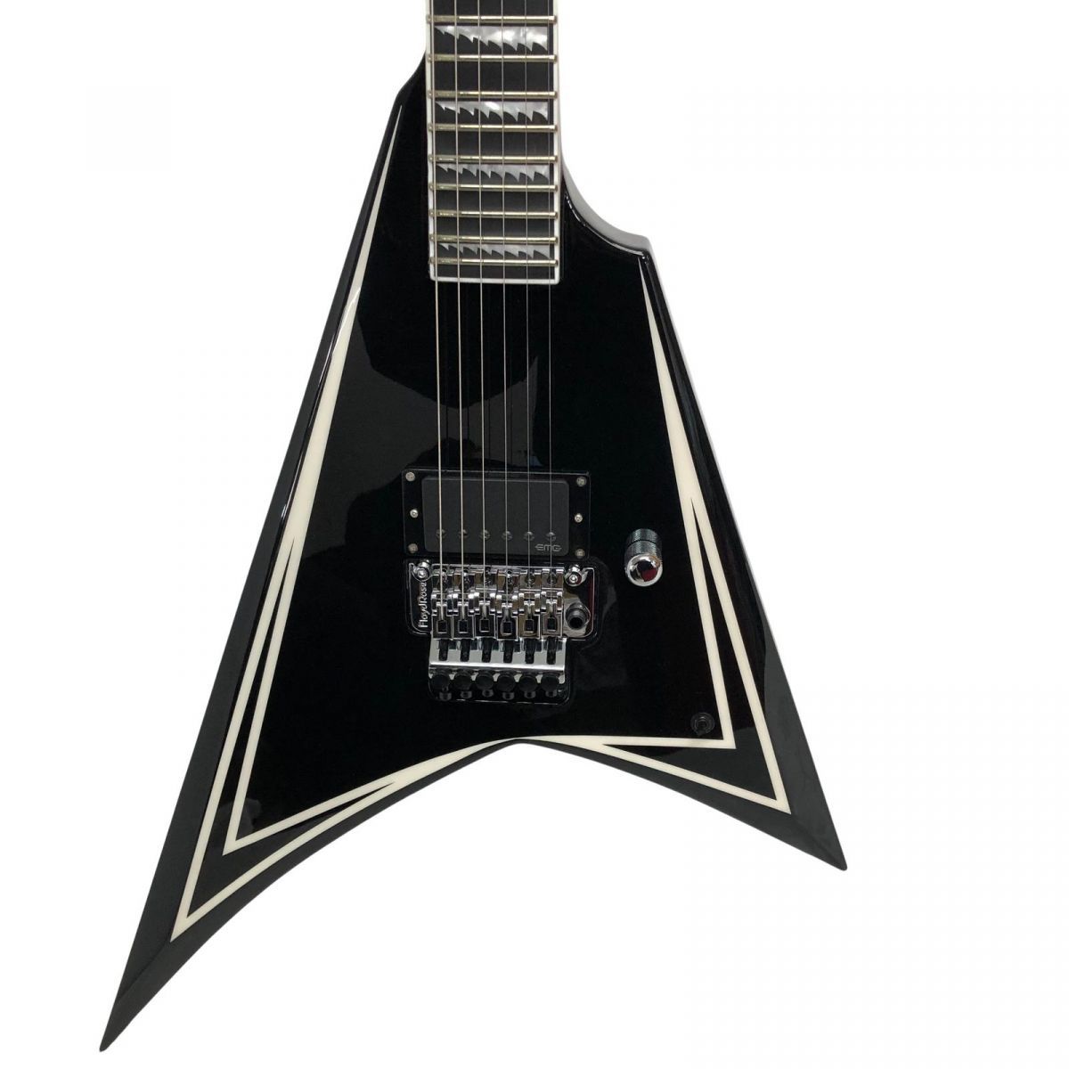 エレキギター EDWARDS E-ALEXI SAWTOOTH Black withWhite Pin Stripe PLK865648相
