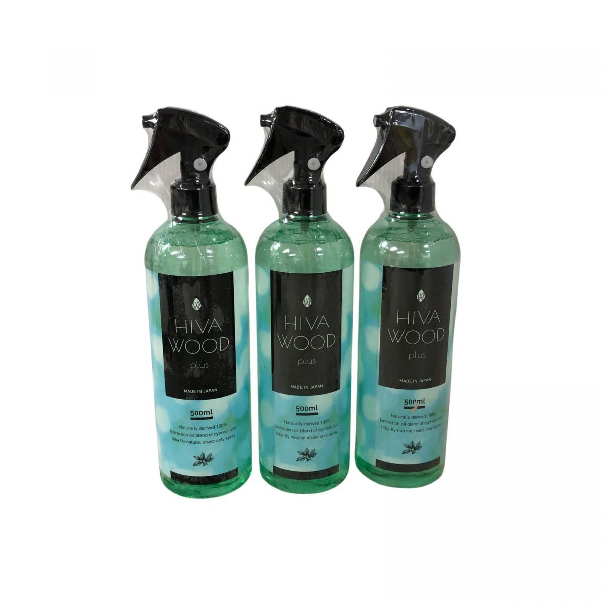 未開栓 虫よけ 防虫 スプレー 3点 HIVA WOOD plus ヒバウッドプラス 500mL ABK865721相