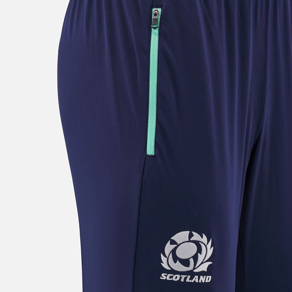  マクロン ラグビー スコットランド代表 2025 フィット トレーニング パンツ 紺 ネイビー 緑 グリーン モデル 日本未発売 ウォームアップウェア ウェア
