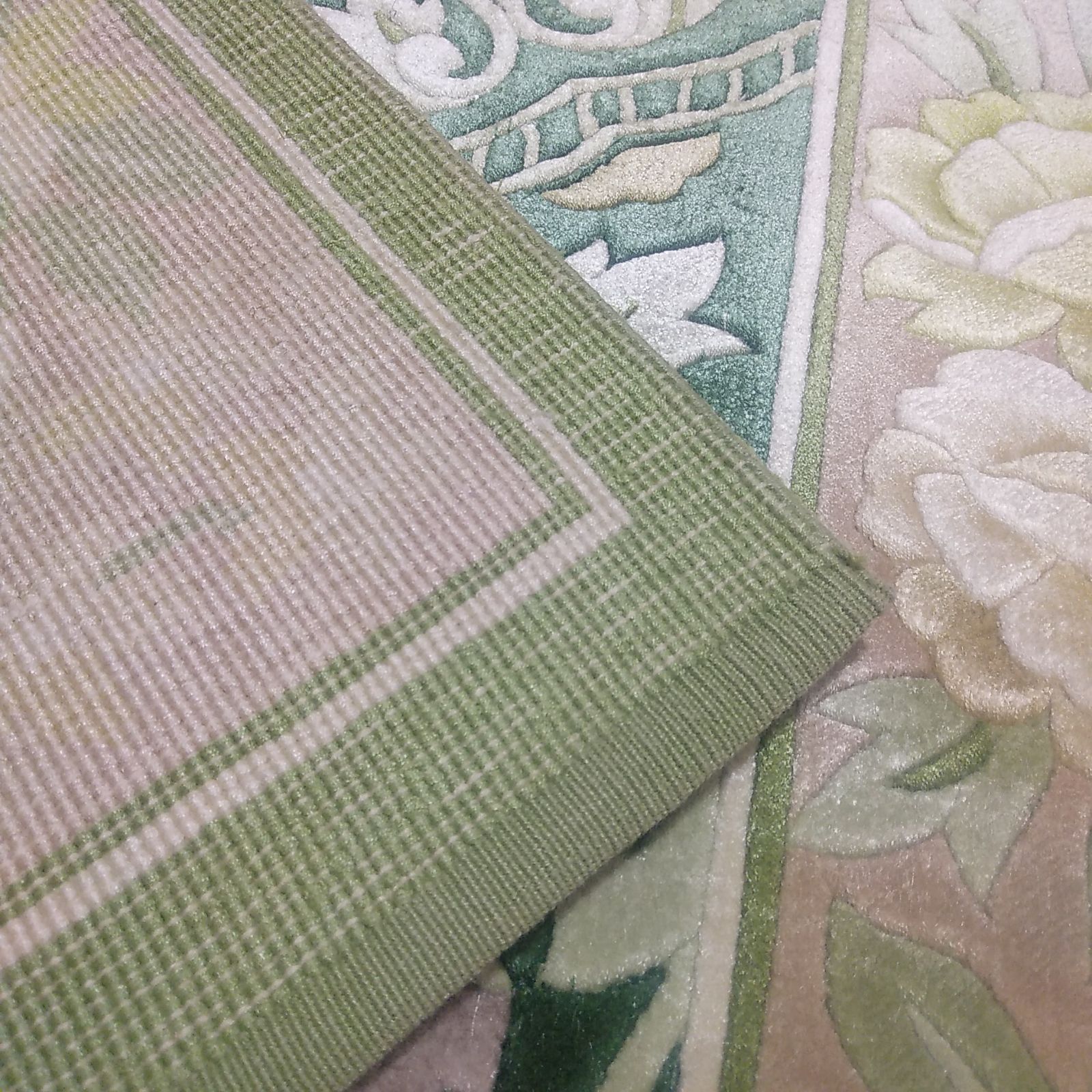 玄関マット 緞通 段通 シルク段通 シルク緞通 手織りシルク段通 MARWIL-DEMENAGEMENTS_CH