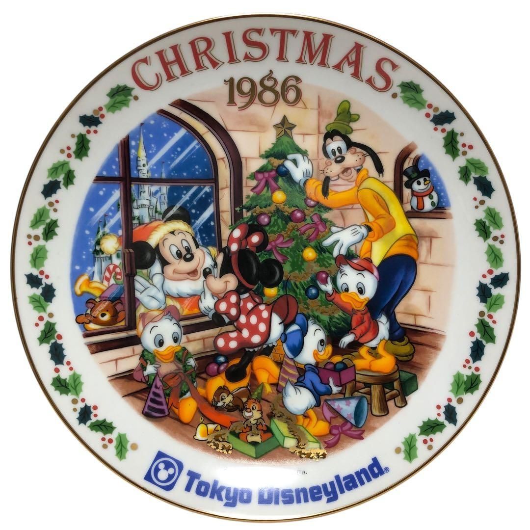 希少品】東京ディズニーランド 1986年 クリスマスプレート 装飾用皿