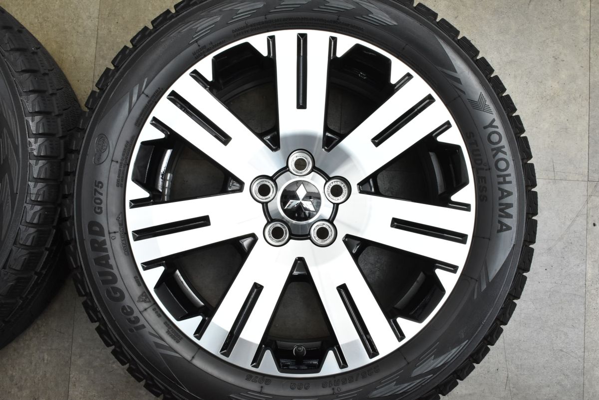  バリ溝 ミツビシ デリカD 5 後期 18 in 7 J 38 PCD 114 3 ヨコハマ アイスガード G 075 225 55 R アウトランダー エクリプスクロス 18インチ タイヤ ホイールセット