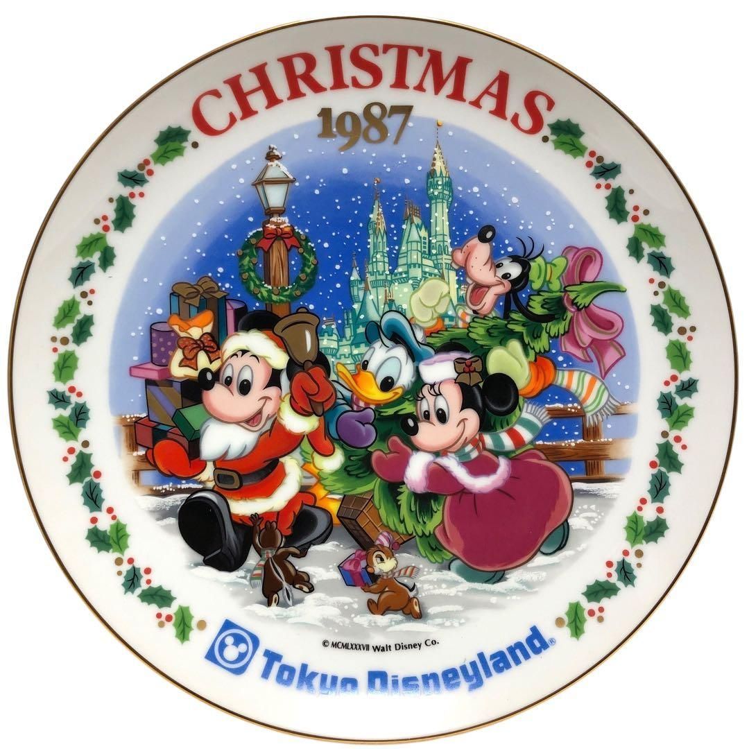 希少品】東京ディズニーランド 1987年 クリスマスプレート 装飾用皿
