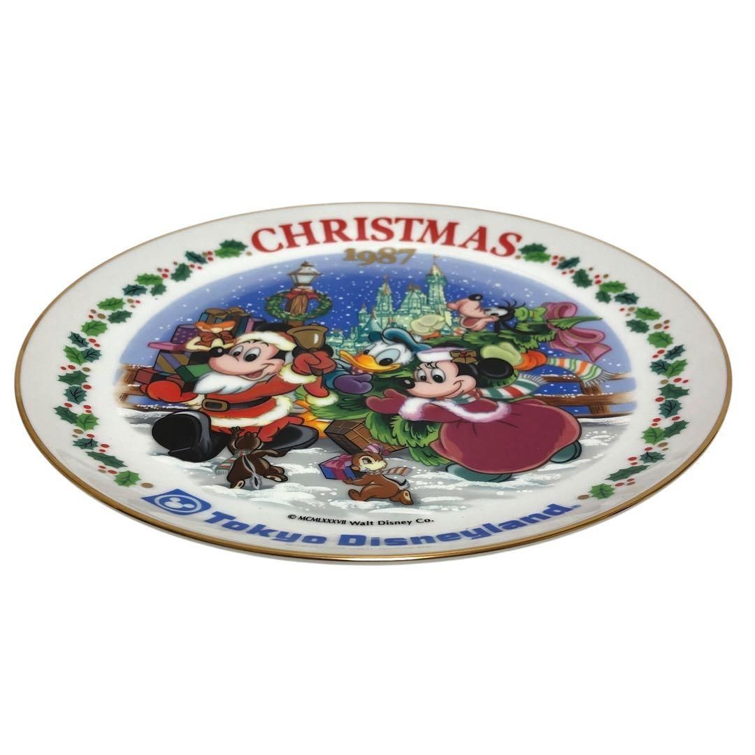 東京ディズニーランド　クリスマスプレート 希少品】東京ディズニーランド 1987年 クリスマスプレート 装飾用皿