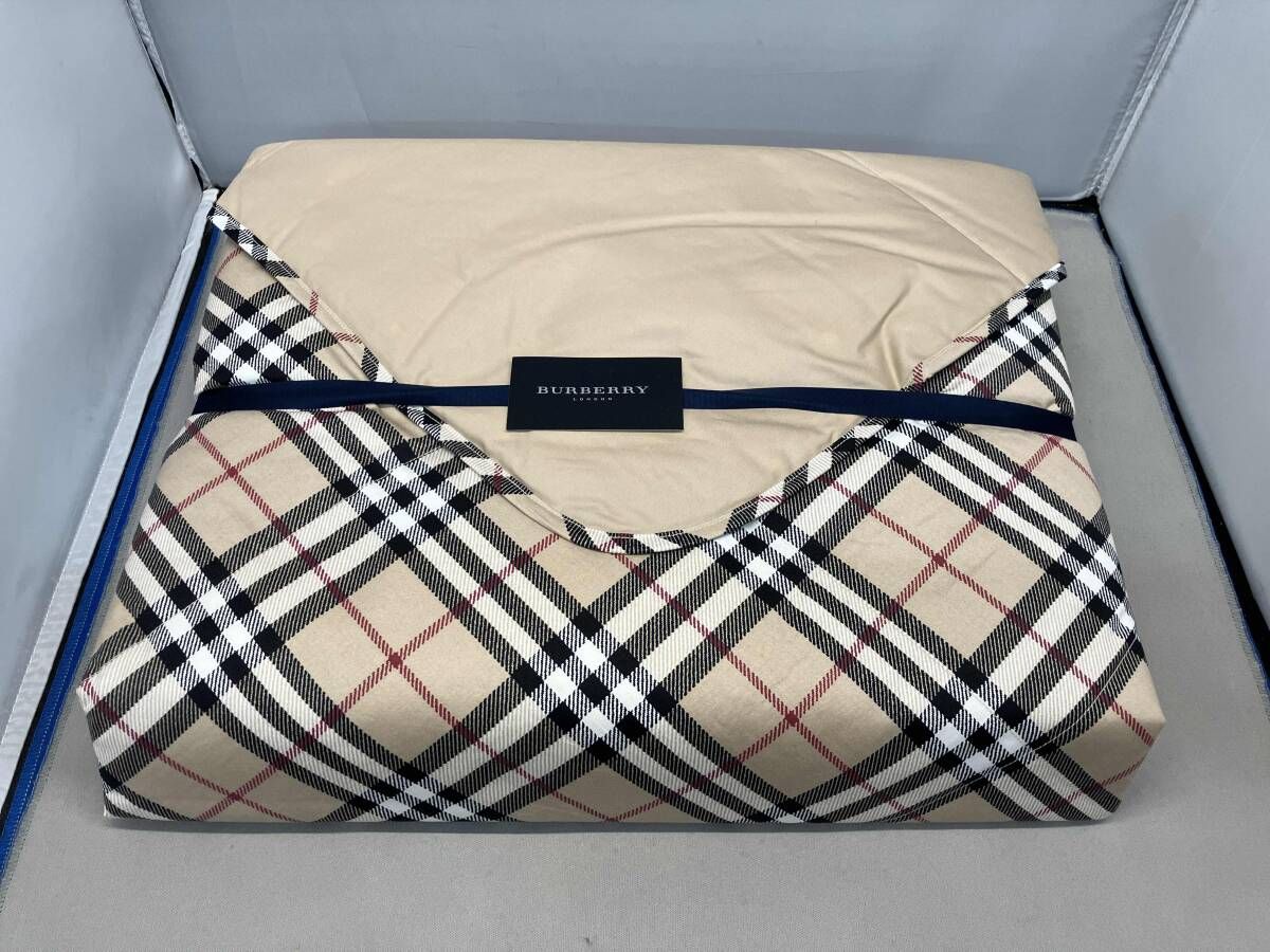 BURBERRY バーバリー 羽毛ひざ掛け シミあり