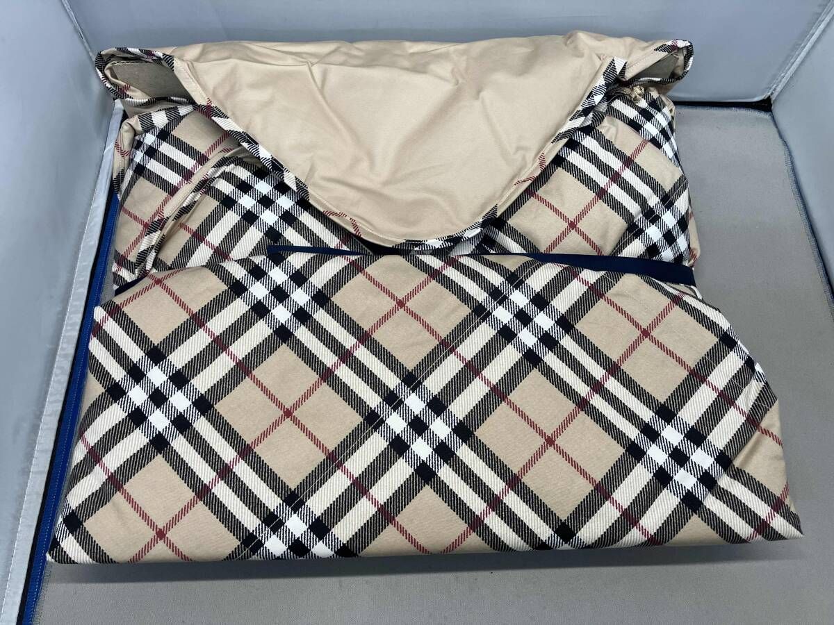 BURBERRY バーバリー 羽毛ひざ掛け シミあり