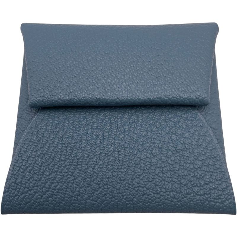 エルメス HERMES バスティア ヴェルソ W刻 ニューブルージーン エベンヌ シェーブル ユニセックス コインケース