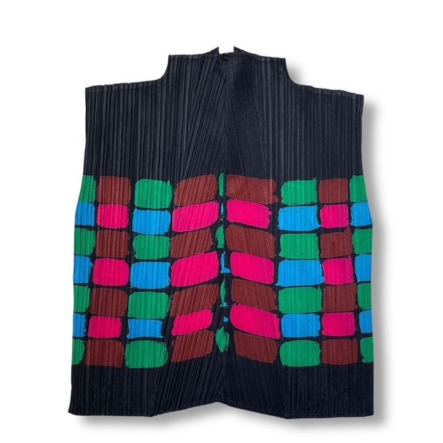 12aw PLEATS PLEASE dot highneck catswe ドット柄ハイネックカットソー ブラウン ピンク グリーン ライトブルー サイズ3 プリーツプリーズ