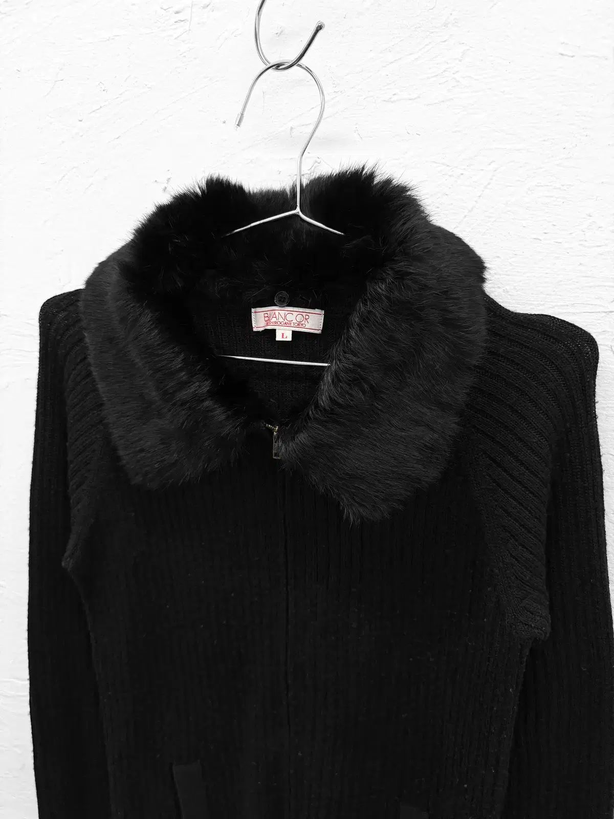 blanc or by ファー KARA ニットジップアップ