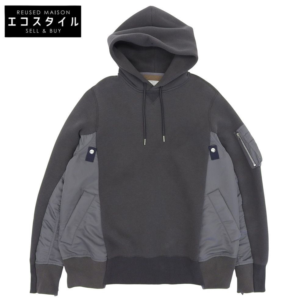 sacai グレー パーカー　サイズ2 NIKE SACAI Collab Adult Unisex Hoodie Color Dark Grey Heather Size