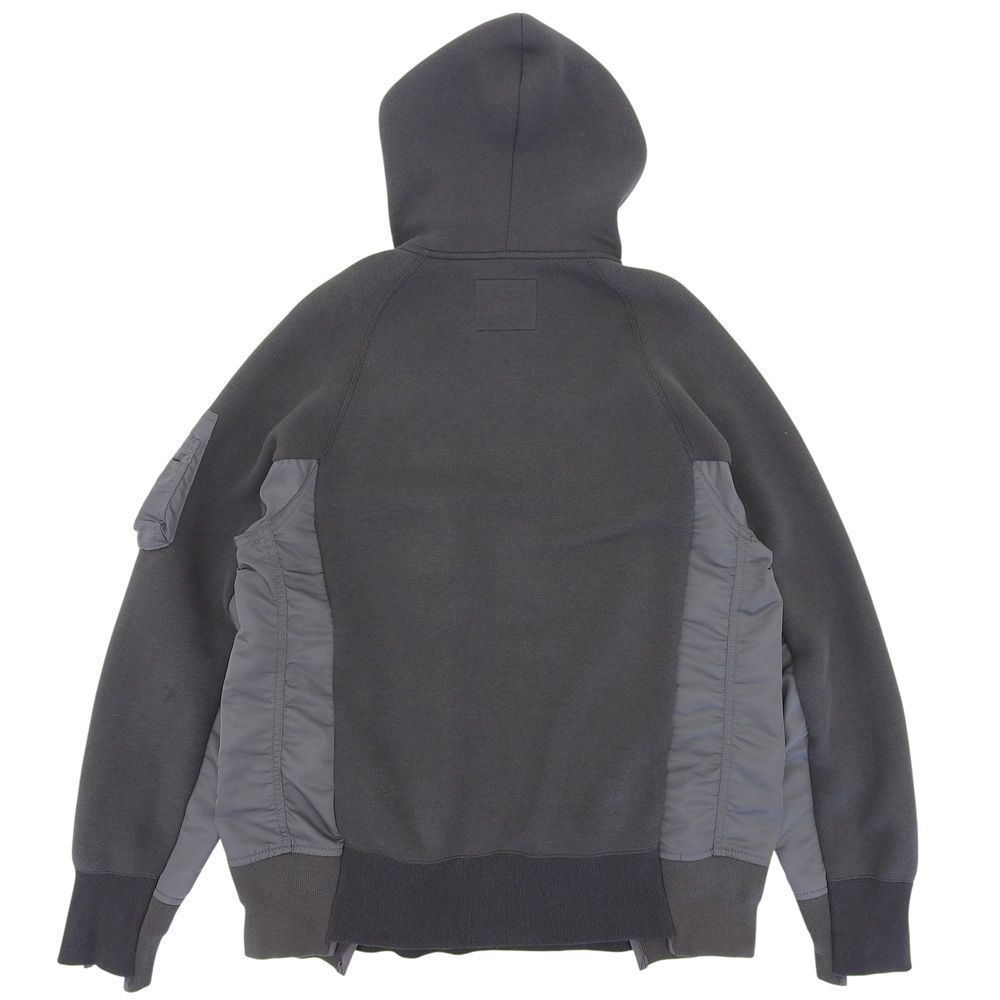 sacai グレー パーカー　サイズ2 NIKE SACAI Collab Adult Unisex Hoodie Color Dark Grey Heather Size