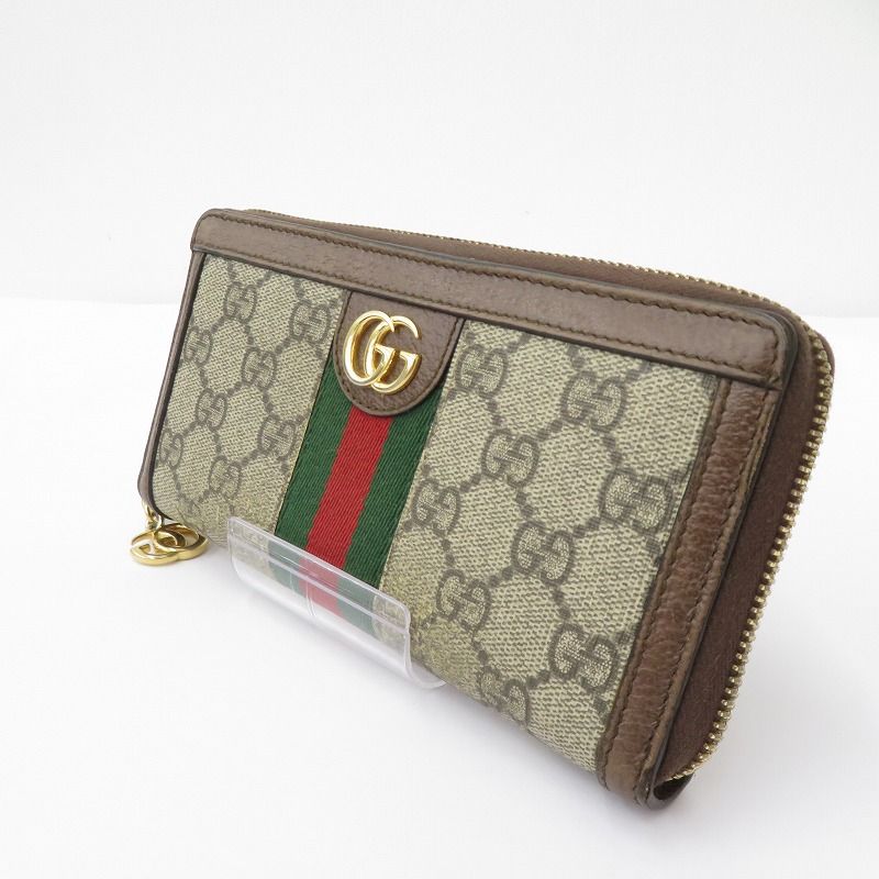 瀬戸大橋店 GUCCI グッチ 長財布 GGスプリーム 523154 2184 ブラウン 125
