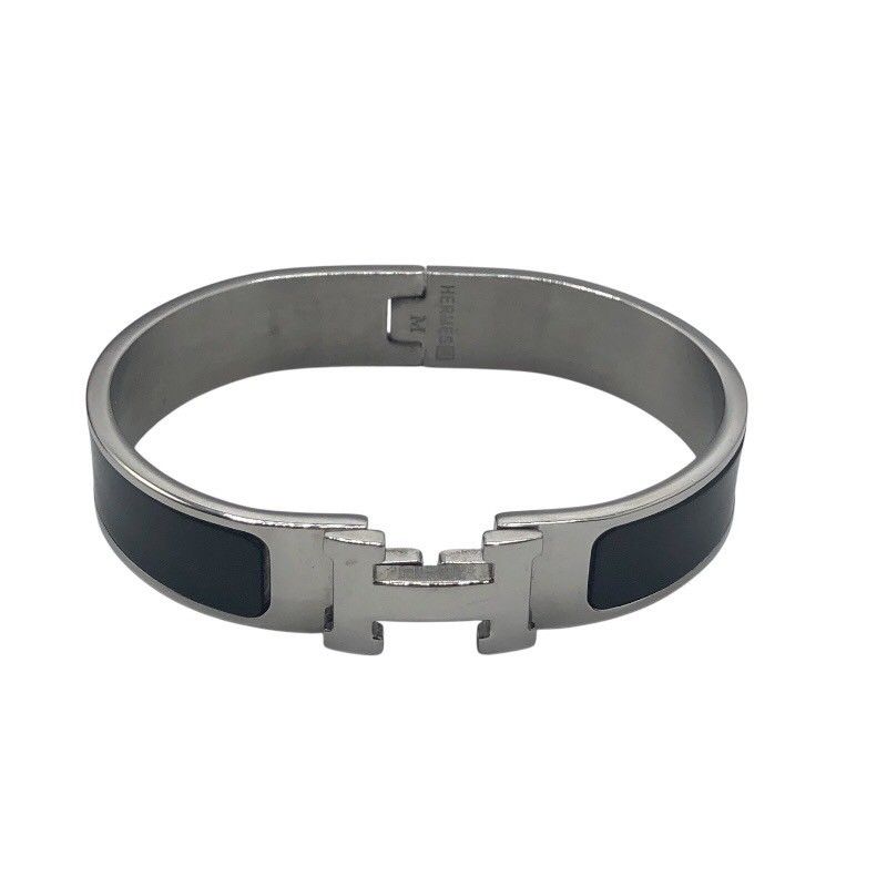 エルメス HERMES クリッククラックPM ブラック SV エナメル メタル