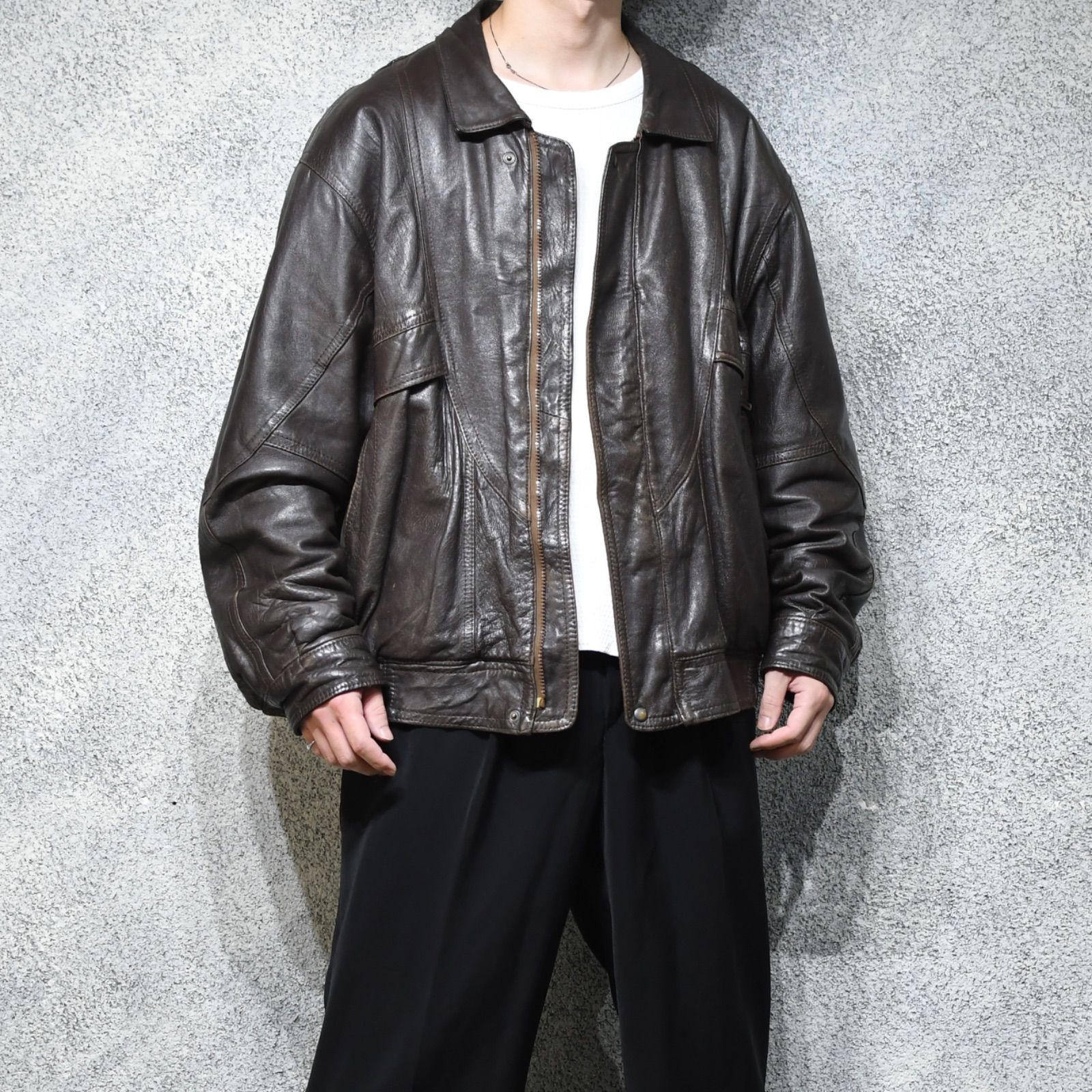 レザーブルゾン