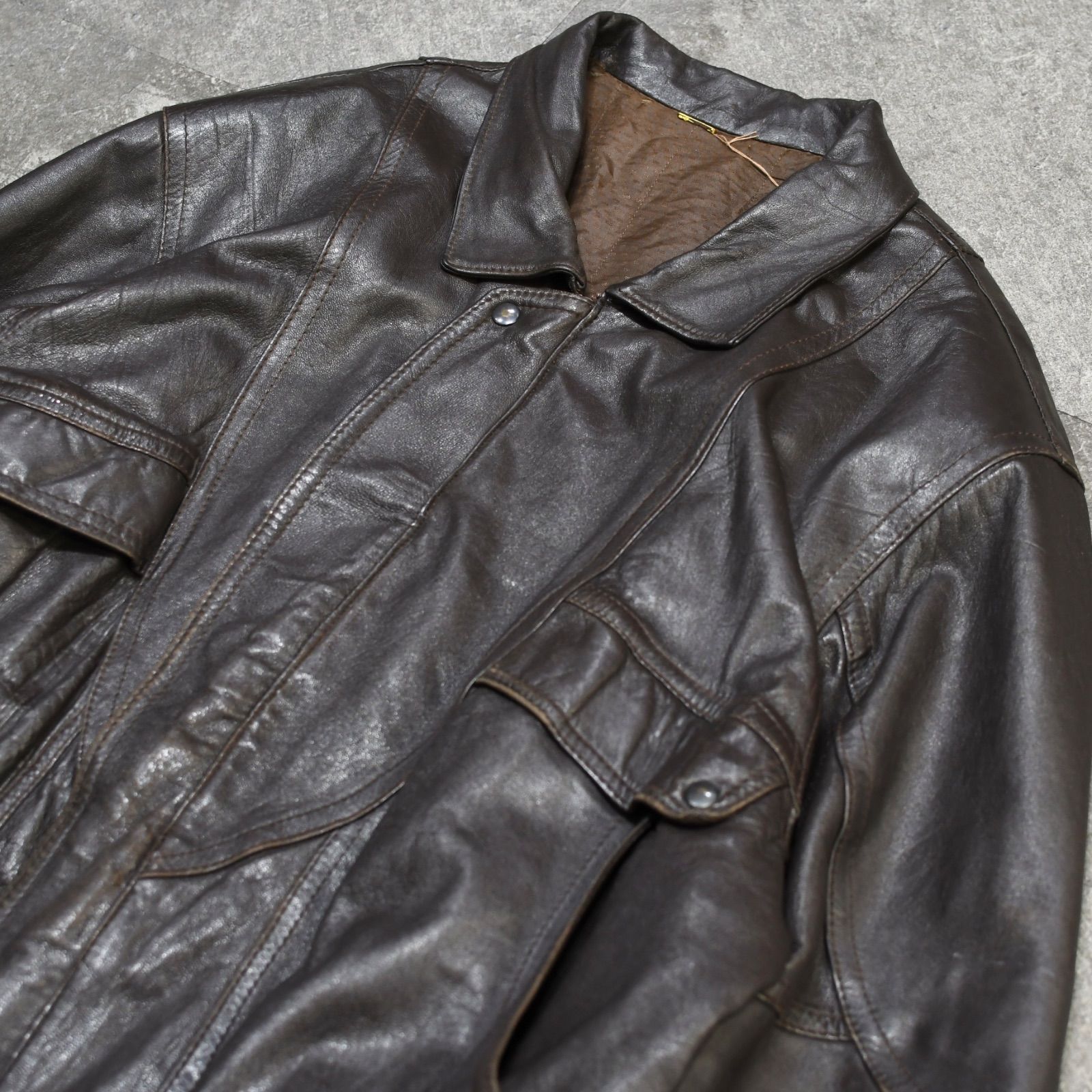 茶色 レザージャケット