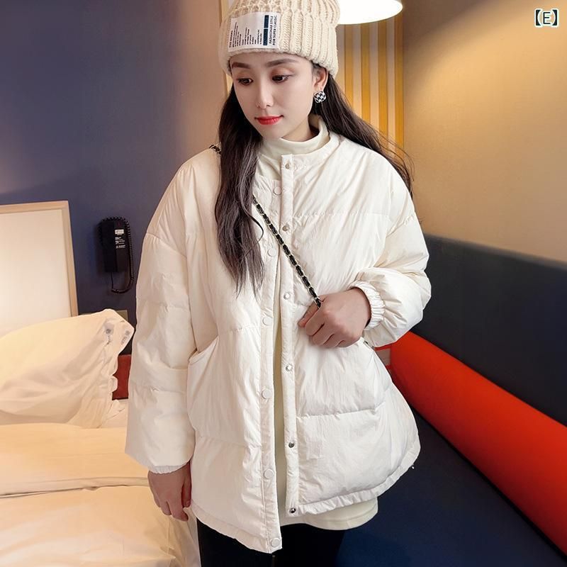 ラウンドネック ピンク