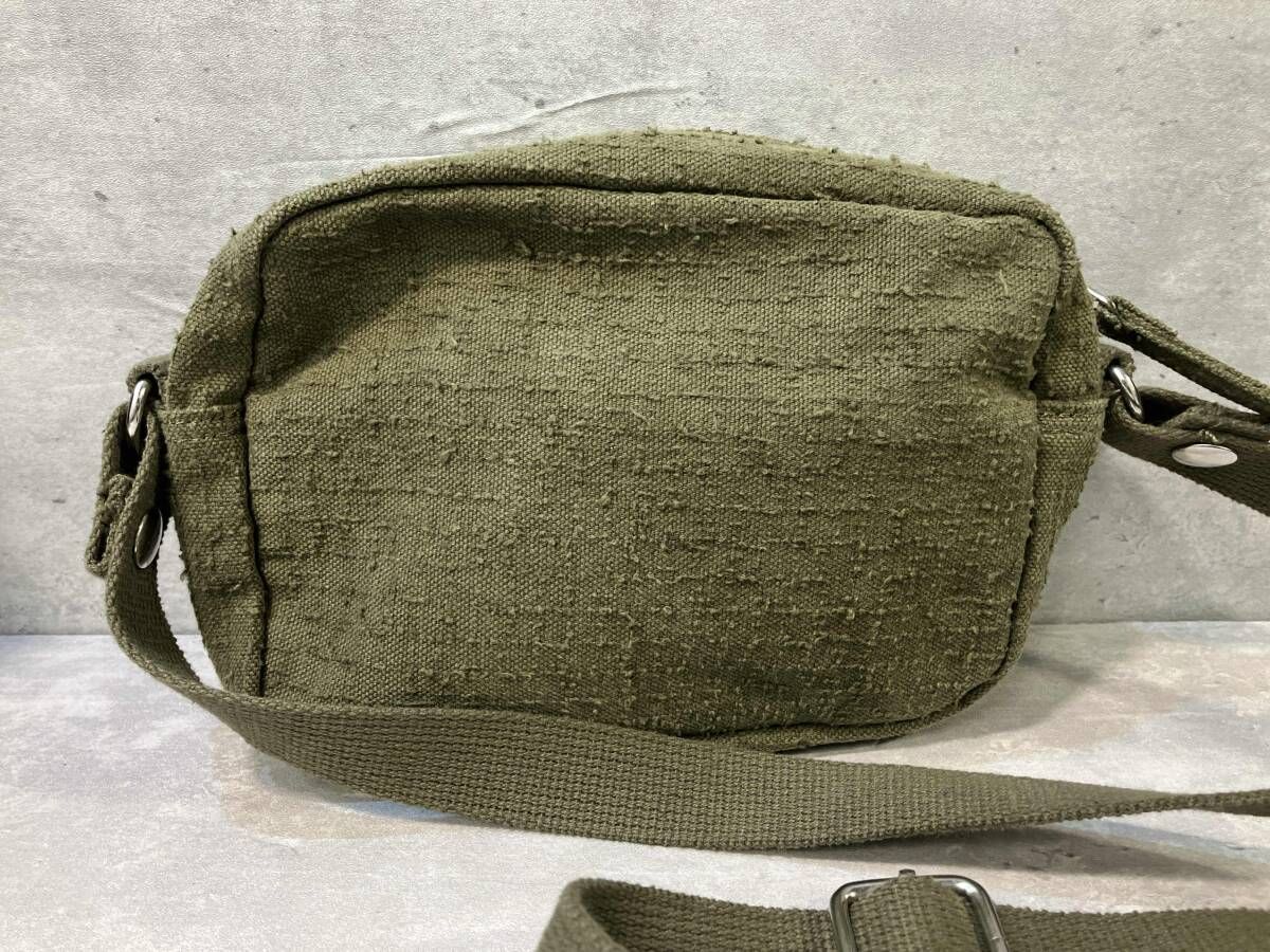 24aw STUSSY NEEDLE PUNCH SIDE POUCH shoulder bag ショルダーバッグ ダーグリーン ステューシー