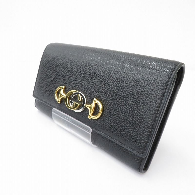 瀬戸大橋店 GUCCI グッチ 長財布 ズゥミ コンチネンタルウォレット 573612 525040 ブラック 125