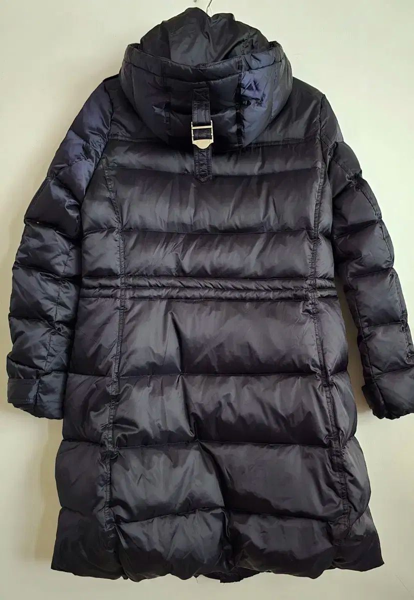 バーバリー フード ロング ダウン ネイビー L 55 66