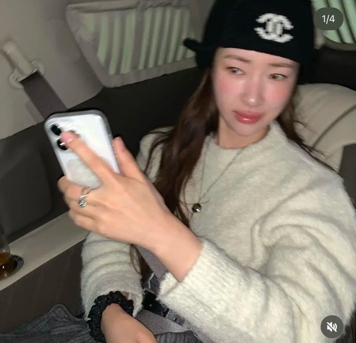 アモーメント ブークレ ウール ニット