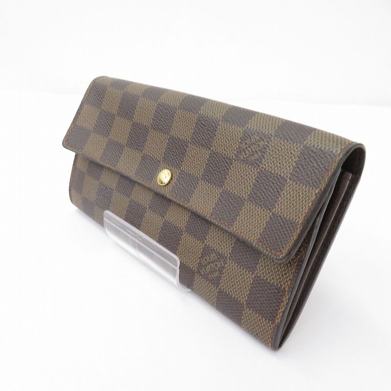 瀬戸大橋店 LOUIS VUITTON ルイ ヴィトン 長財布 ダミエ エベヌ ポルトフォイユ サラ N61734 ブラウン 125