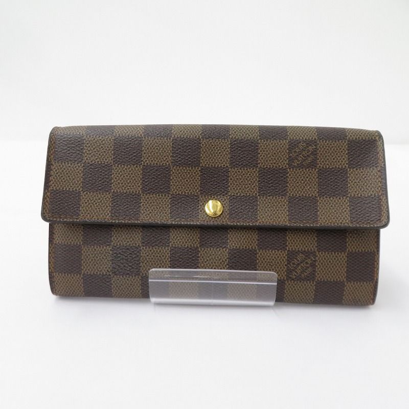 瀬戸大橋店 LOUIS VUITTON ルイ ヴィトン 長財布 ダミエ エベヌ ポルトフォイユ サラ N61734 ブラウン 125