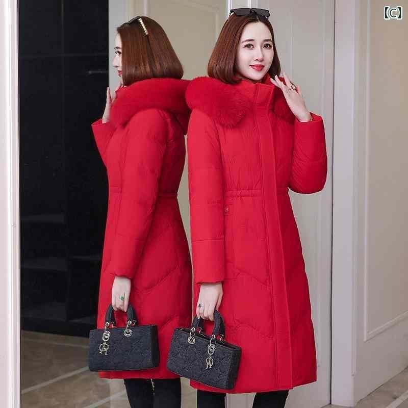 ダウンジャケット レディース フード付き ミドル丈 Aライン 80cm丈 ポリエステル アウター 冬 厚手 あったか 防寒 ホワイト 白 グリーン レ