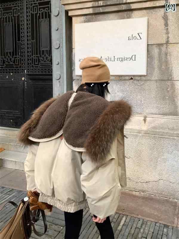 牛角ボタン フード付き