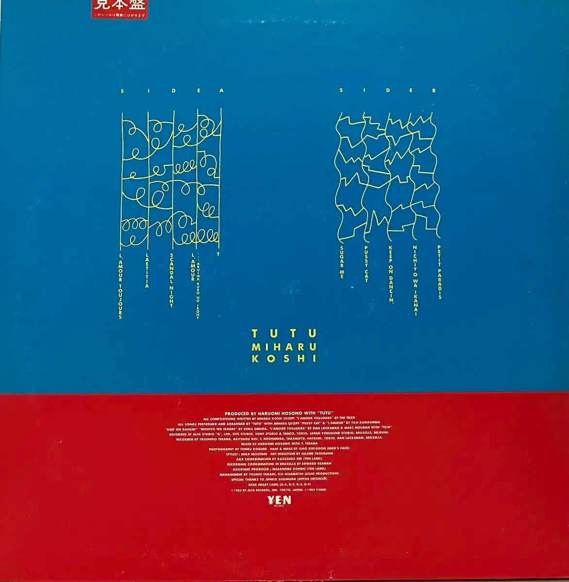 バ リック みはる コシ Miharu Koshi ー Tutu 初版 lp