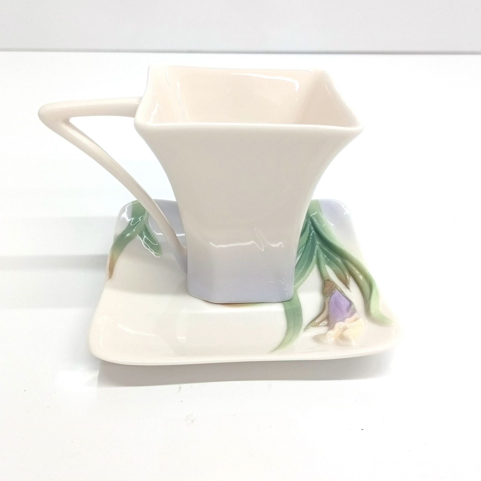 FRANZ フランツ カップ ソーサー IRIS FLOWER アイリス アヤメ FZ 00819 CUP SAUCER SET JA 2