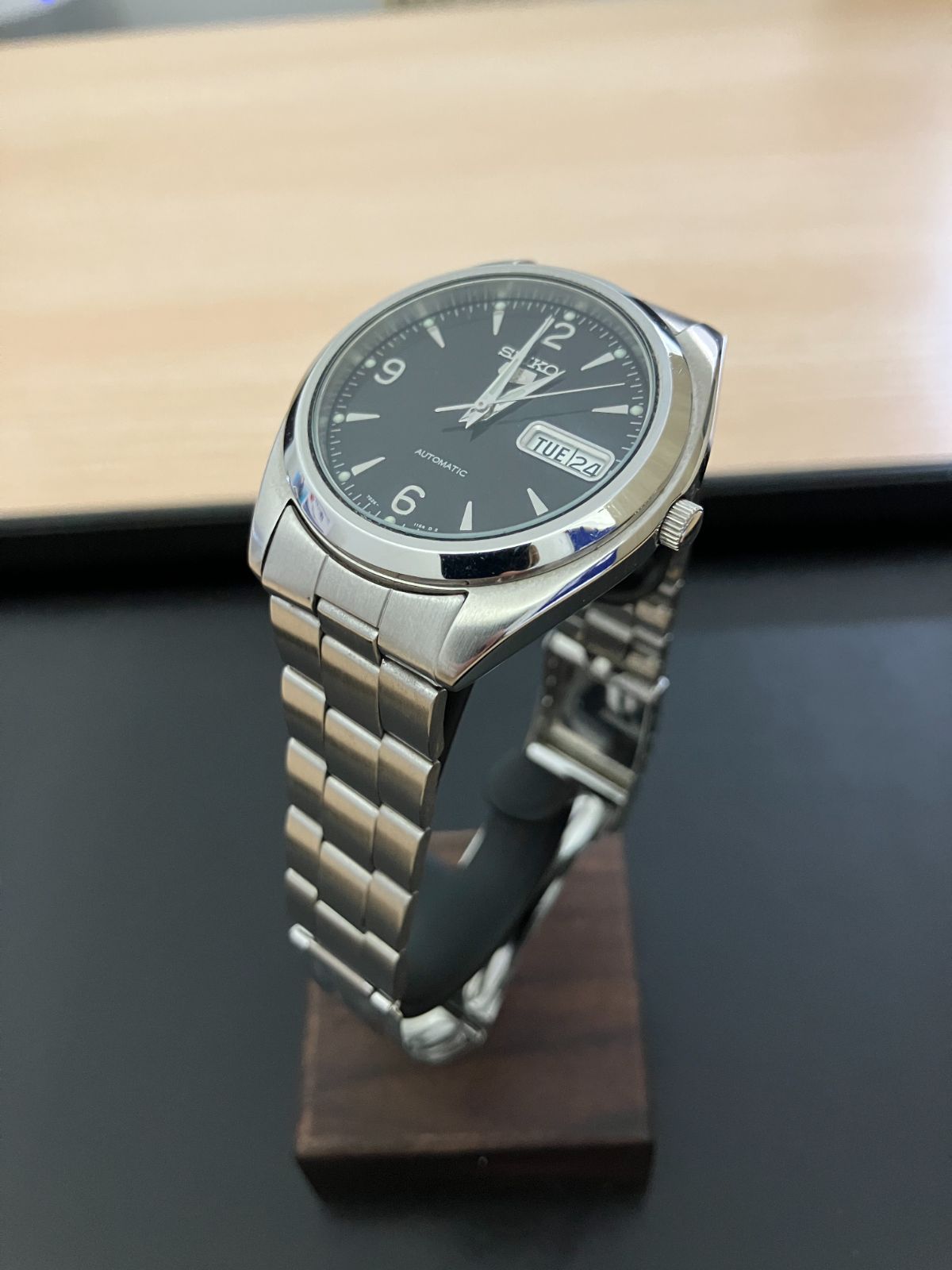 セイコー5 7S26-0060 文字盤ブラック 自動巻 デイデイト 稼働品