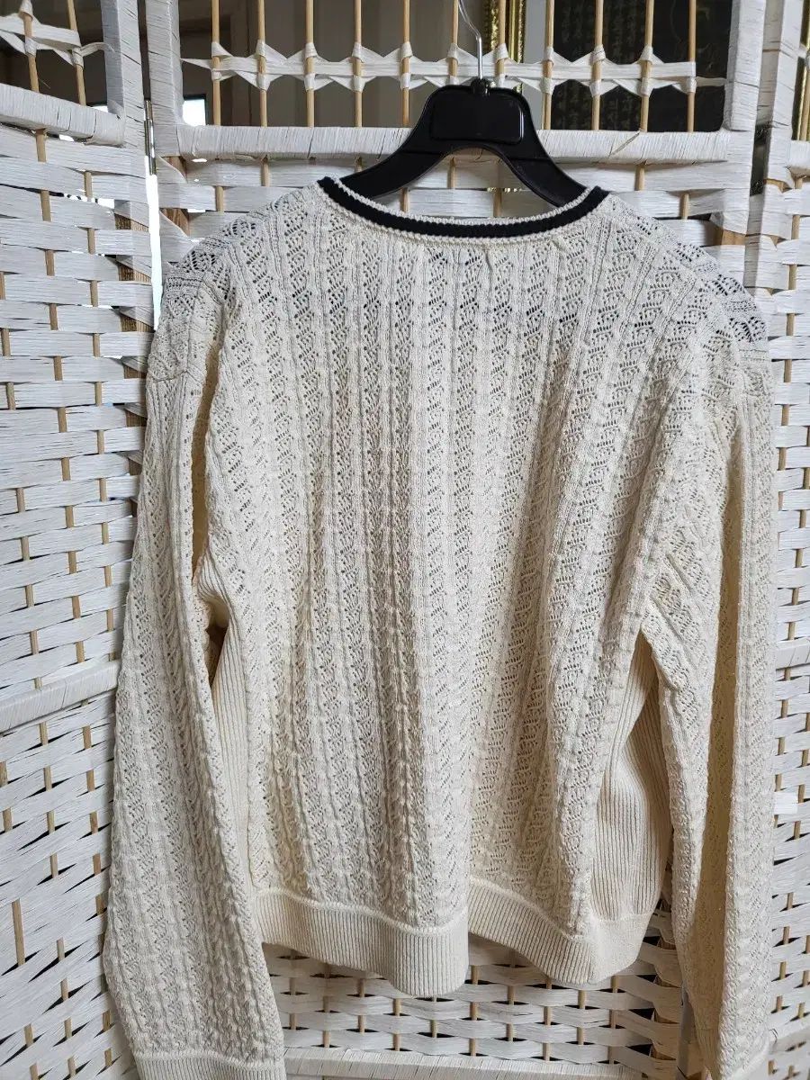 SYSTEMシステム アイボリー ニット カーディガン