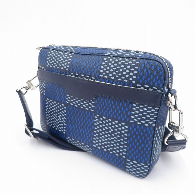 瀬戸大橋店 LOUIS VUITTON ルイ ヴィトン メッセンジャーバッグ ダミエ ヘリテージ トリオ メッセンジャー N40694 ブルー 122