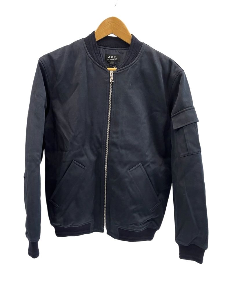 アーペーセー A.P.C. コットン MA-1 ボンバージャケット 紺 1110121