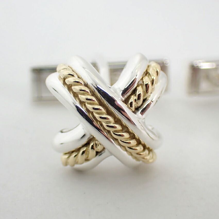 ティファニー シグネチャー 925 750 カフス j78-80