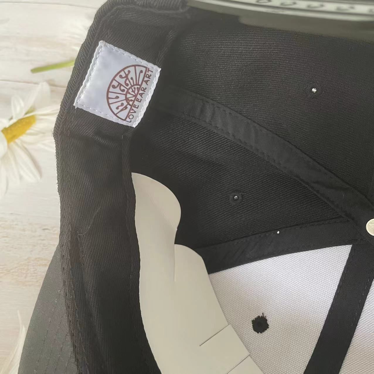 LOVE EAR ART】HRCSイベント限定 キャップ ブラック ピンク刺繍 - メルカリ