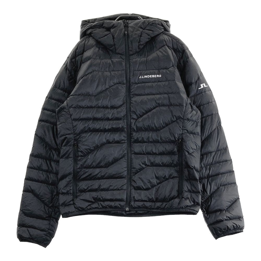 サイズ M J.LINDEBERG ジェイリンドバーグ 071-55014 ダウン ジップジャケット パーカー ブラック系 240101418521 ゴルフウェア メンズ ストスト