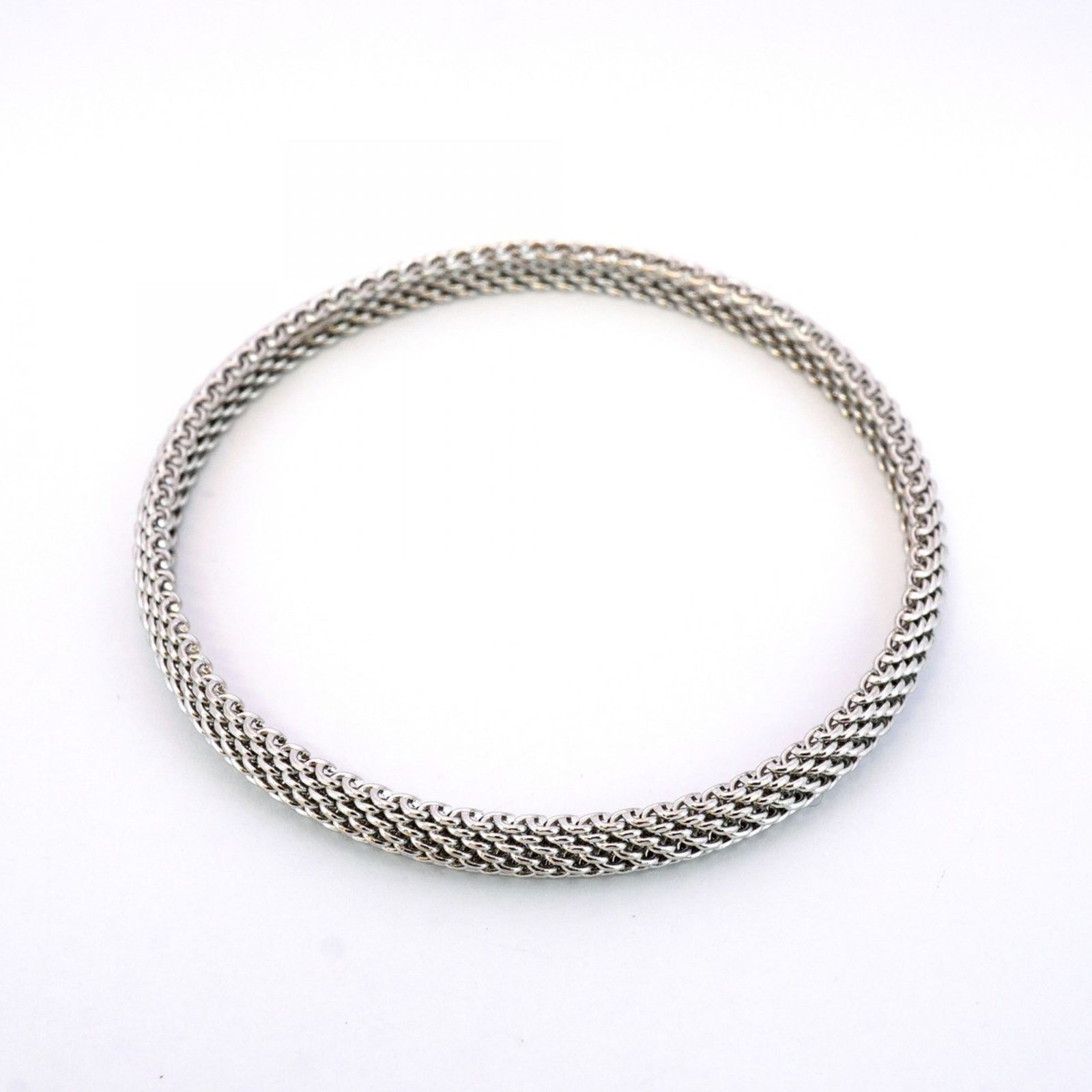 ティファニー Tiffany ティファニー バングル サマセット 18KWG ホワイトゴールドレディース