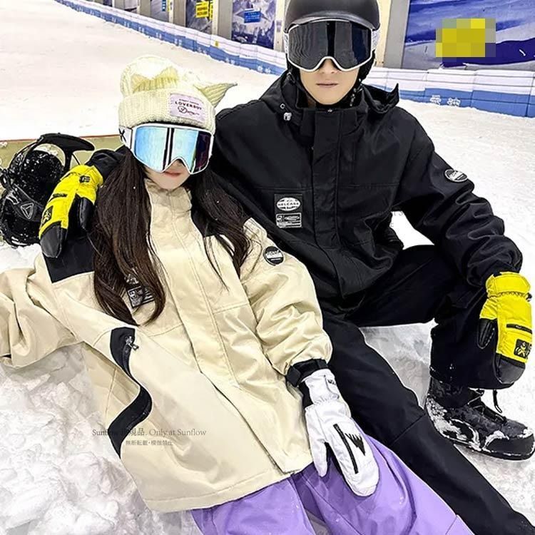 レディース 冬用 防風 スノーボードウェア 上下セット スキースーツ カップル メンズ スノボーウェア 厚手 中綿 スノーボード 撥水加工 パンツ 冬