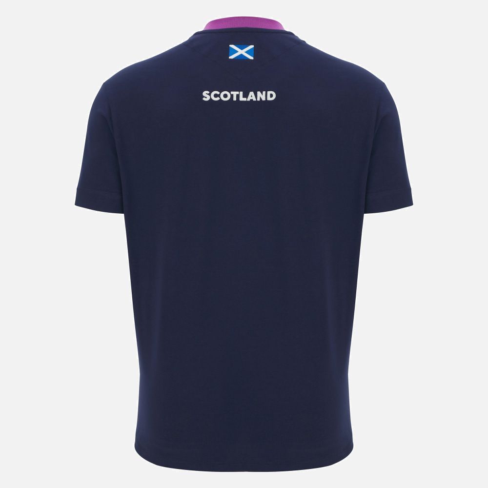マクロン ラグビー スコットランド代表 2025 2026 コットン Tシャツ 紺 ネイビー モデル 日本未発売