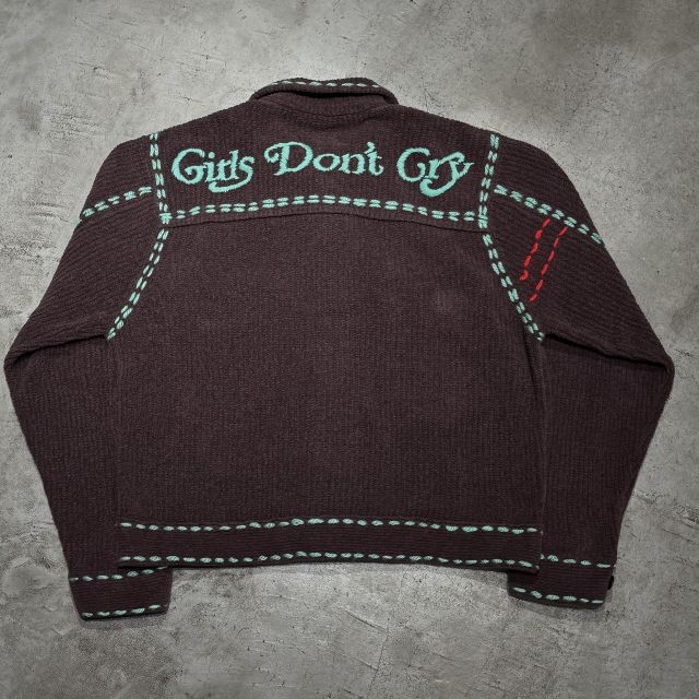 GIRLS DON'T CRY 2025 x PHINGERIN PG1 KNIT CARDIGAN SIZE-S ガールズ