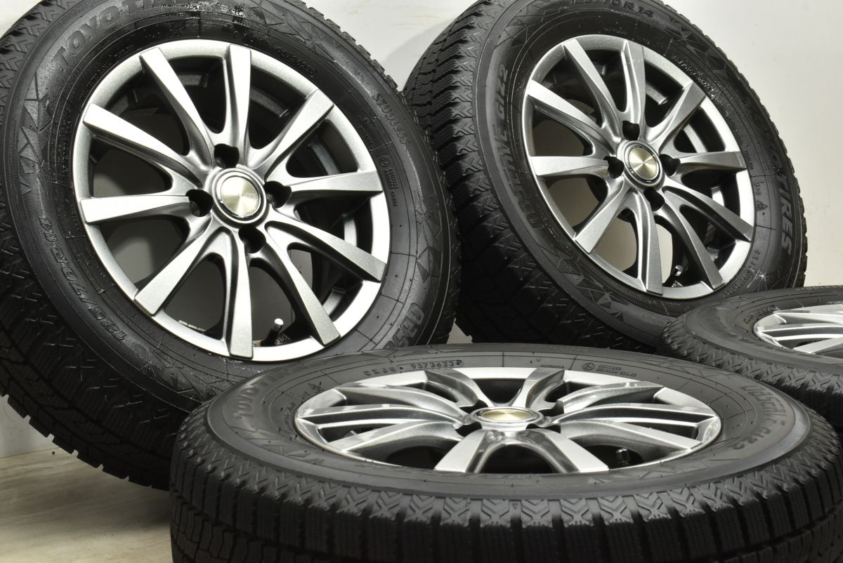 バリ溝 GRASS 14 in 5 J 40 PCD 100 トーヨー オブザーブ GIZ 2 185 70 R フィールダー アクア ヤリス ヴィッツ ノート フィット