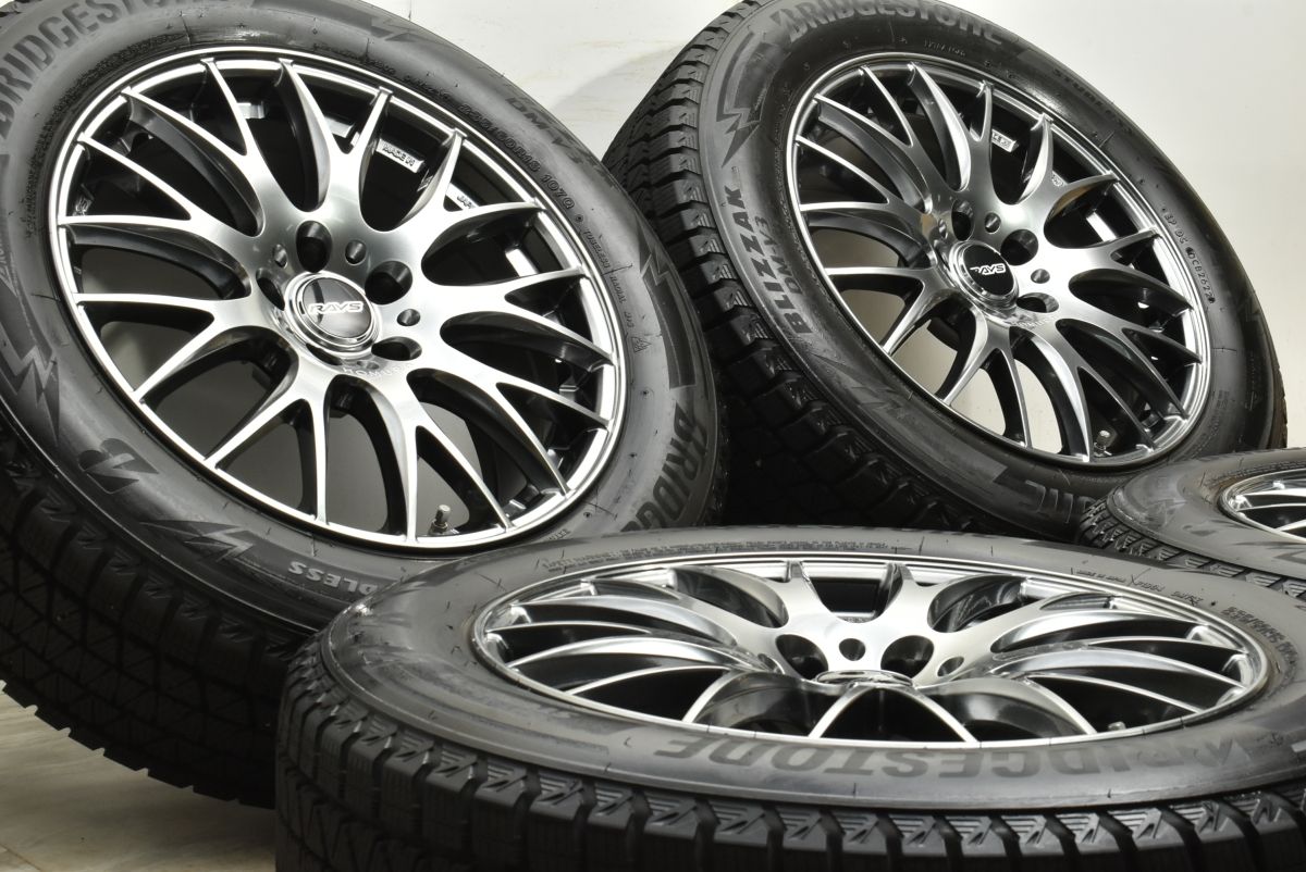 バリ溝 RAYS HOMURA 2 9 PLUS 18 in 8 J 38 PCD 114 3 ブリヂストン ブリザック DM V 235 60 R CX エクストレイル RX RAV 4