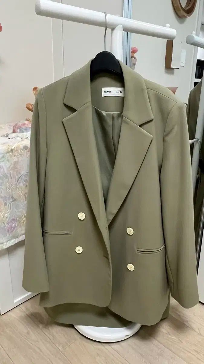 MIXXD ダブル ボタン ジャケット カーキ S サイズ