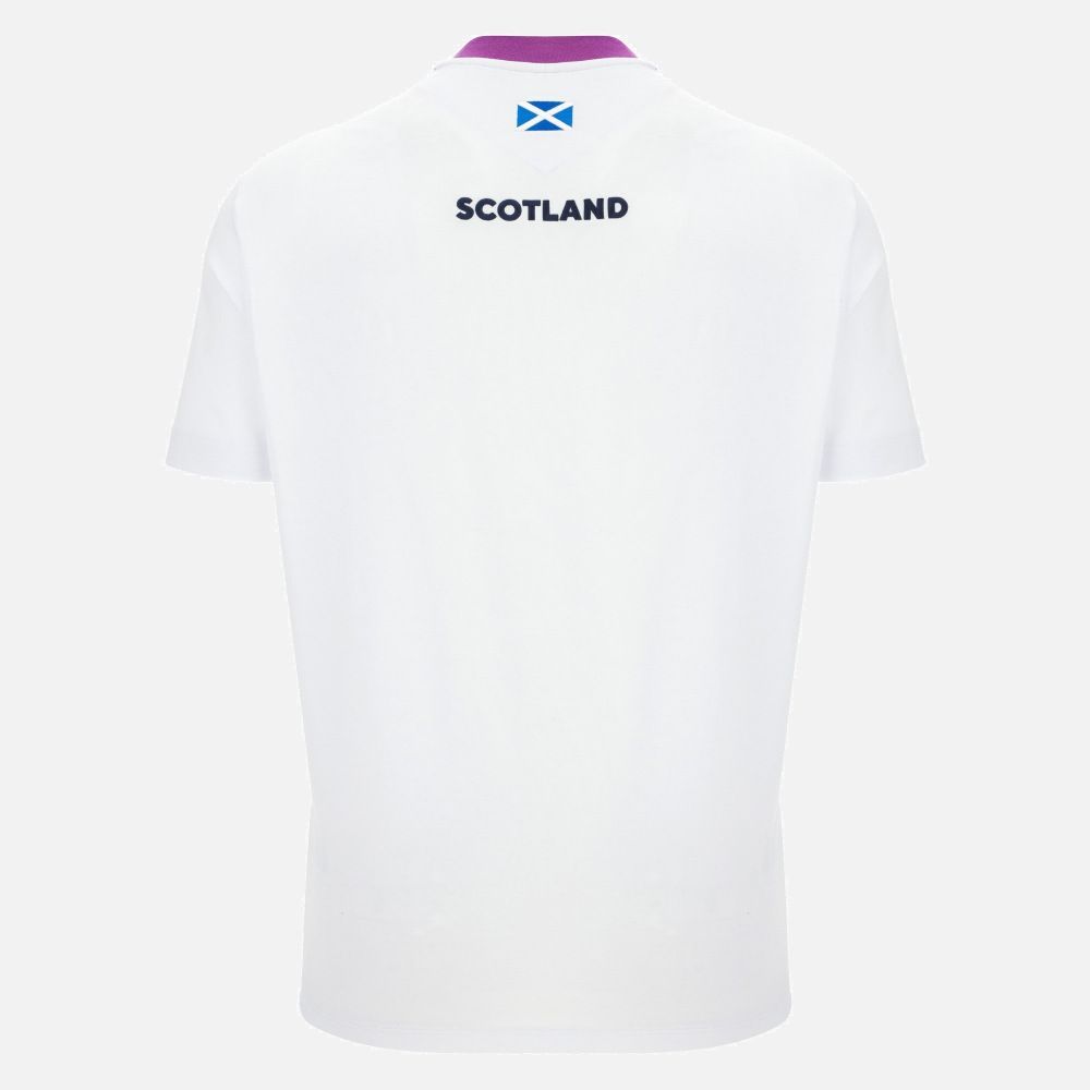 マクロン ラグビー スコットランド代表 2025 2026 コットン Tシャツ 白 ホワイト モデル 日本未発売