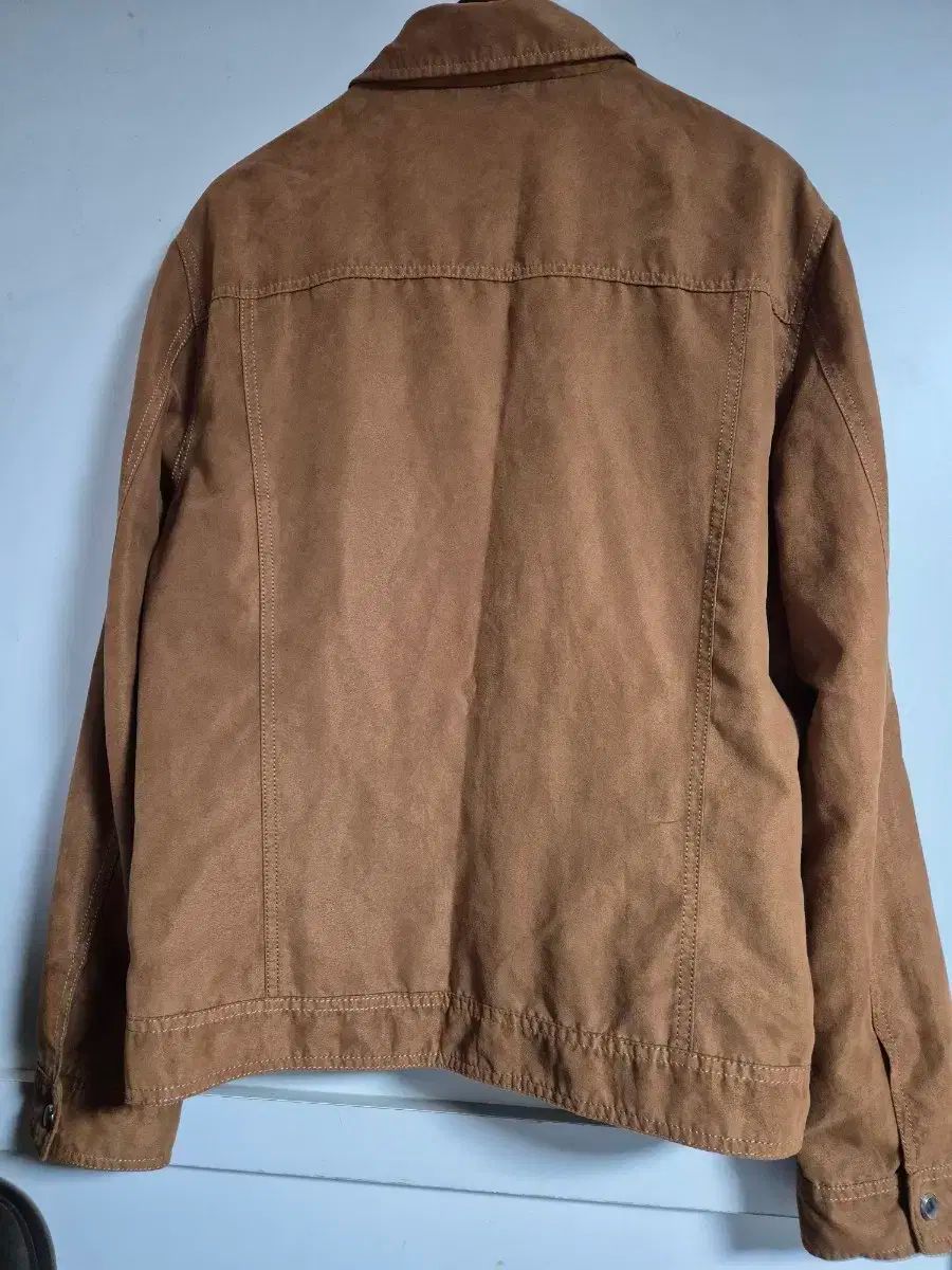 ZARA ザラ マン MAN スウェード トラッカー ジャケット ブラウン L