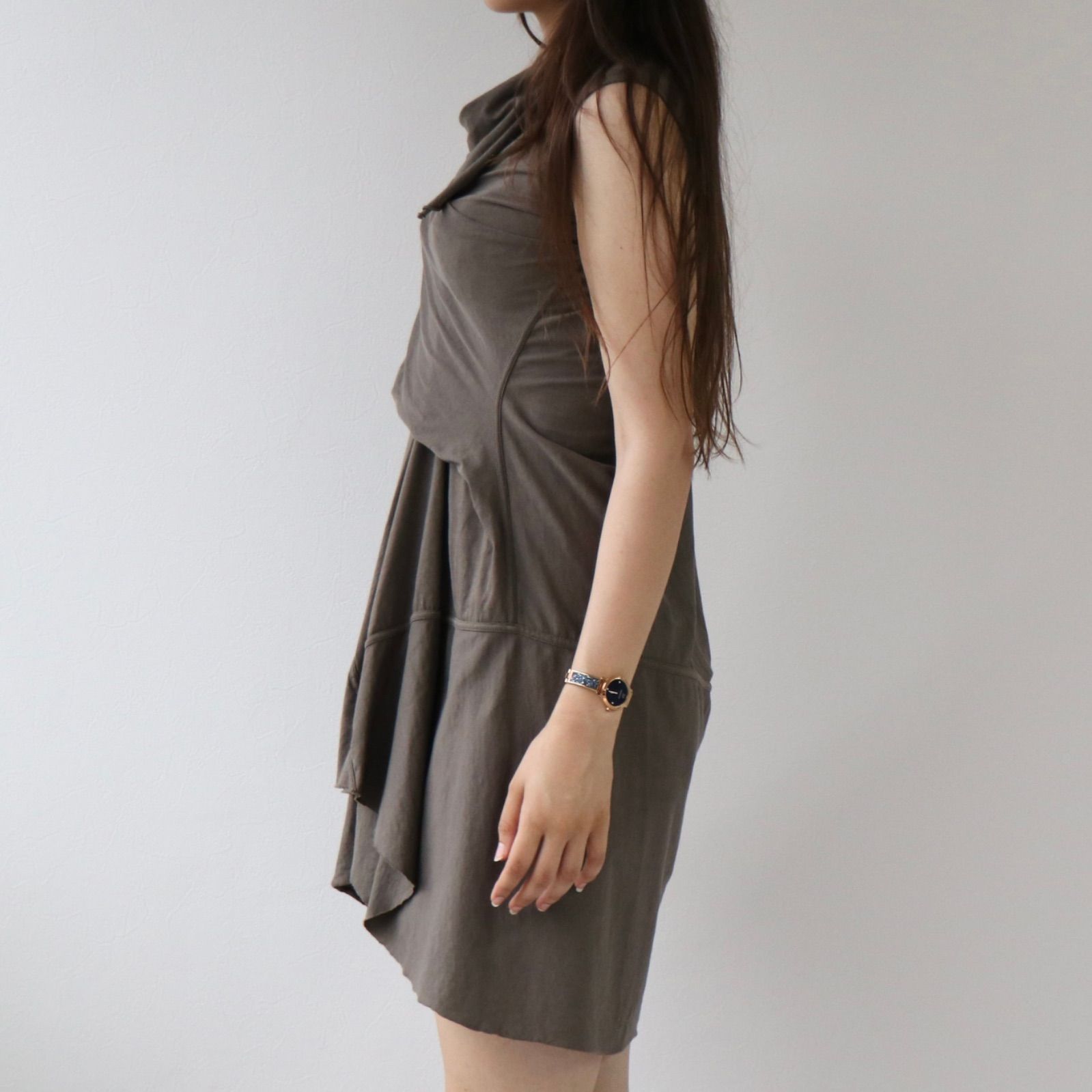 Rick Owens LILIES ノースリーブ ワンピース カーキ リックオウエンス