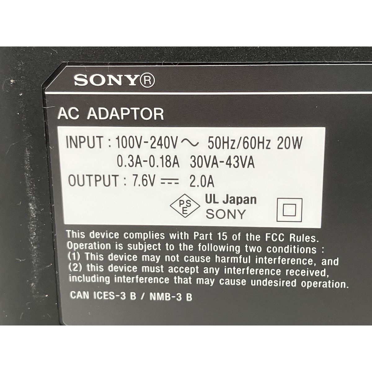  SONY AC PW 20 ACアダプター ソニー デジタル一眼カメラ用 その他 カメラアクセサリー