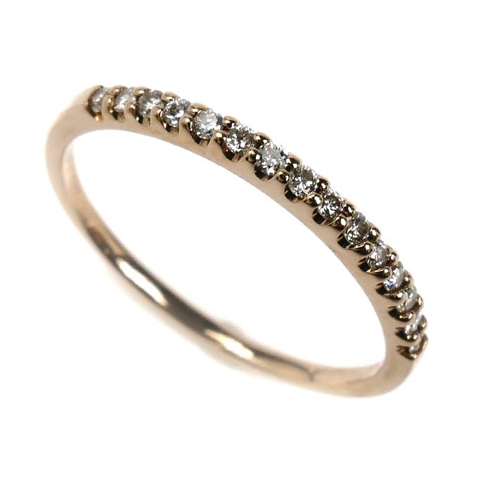 MAX94％OFF！ Vendome Aoyama ヴァンドーム青山 K18PG ピンクゴールド ダイヤモンド ハーフエタニティ リング 指輪 5号 0.9g レディース カラフルな