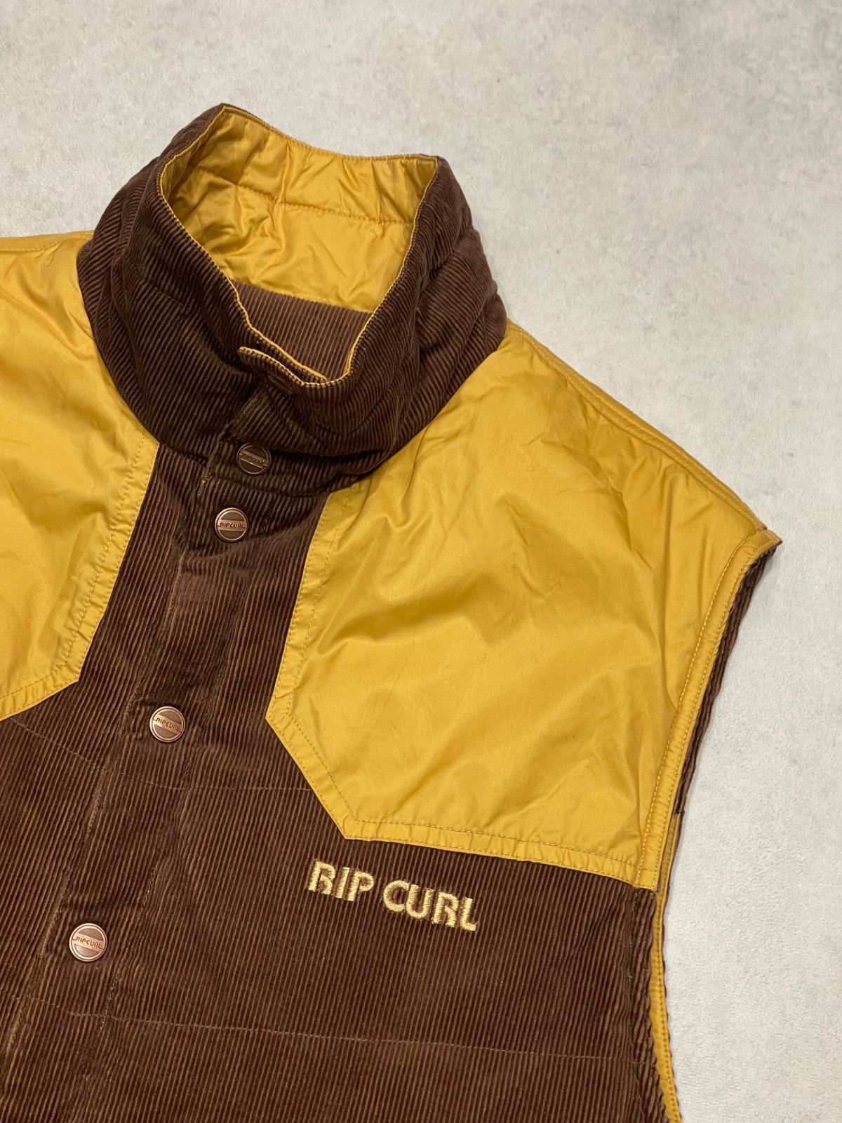 RIP CURL REVERSIBLE VEST コーデュロイ×ナイロン中綿ベスト KANDAIZUMI_COM